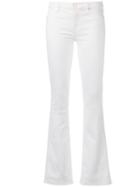 7 For All Mankind Bootcut Jeans, Women's, Size: 28, White, Cotton/polyester/spandex/elastane/swarovski Crystal