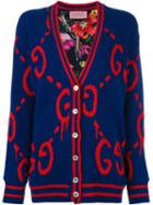 Gucci Reversible Guccighost Logo Cardigan, Women's, Size: Xs, Black, Wool/silk
