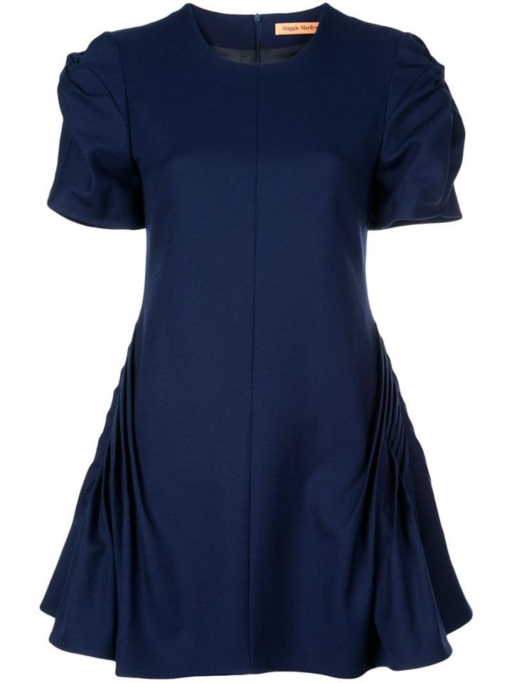 Maggie Marilyn Gathered Skater Dress - Blue