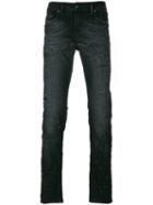 Diesel - Distressed Slim Fit Jeans - Men - Cotton/spandex/elastane - 33, Black, Cotton/spandex/elastane