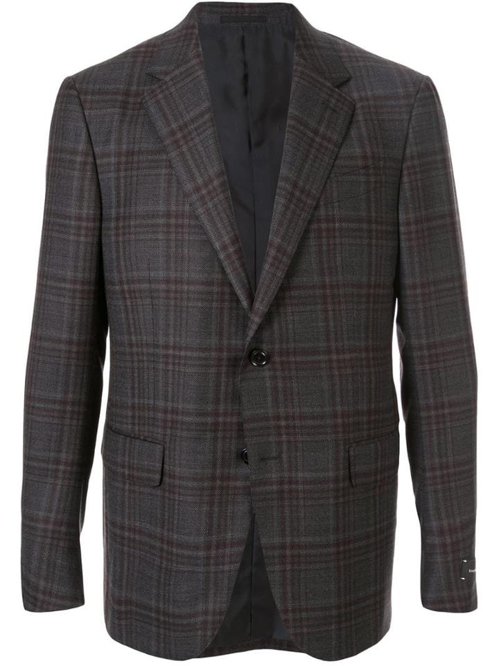 Ermenegildo Zegna Check Pattern Blazer - Grey