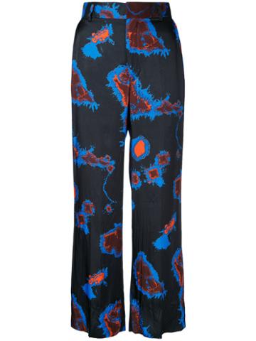 Theatre Products - Printed Palazzo Pants - Women - Cupro - One Size, Black, Cupro