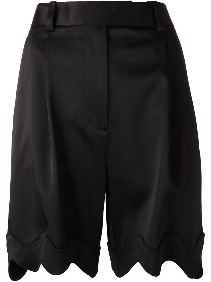 3.1 Phillip Lim Ric-rac Bermuda Shorts, Women's, Size: 6, Black, Acetate/viscose