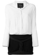 Jay Ahr Rope Detail Playsuit, Women's, Size: 38, White, Silk/nylon/spandex/elastane