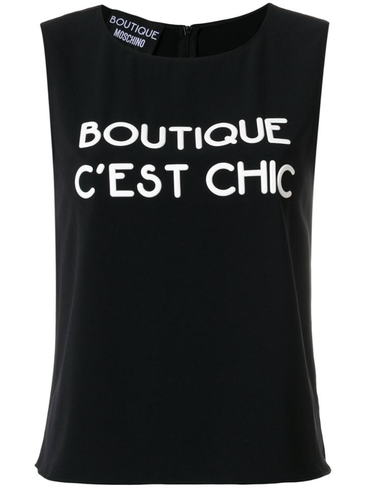 Boutique Moschino Logo Tank Top - Black