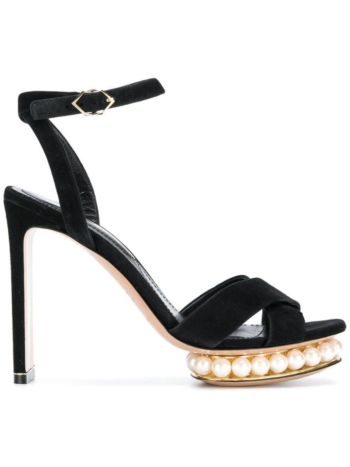 Nicholas Kirkwood Casati Pearl Platform Sandals - Black