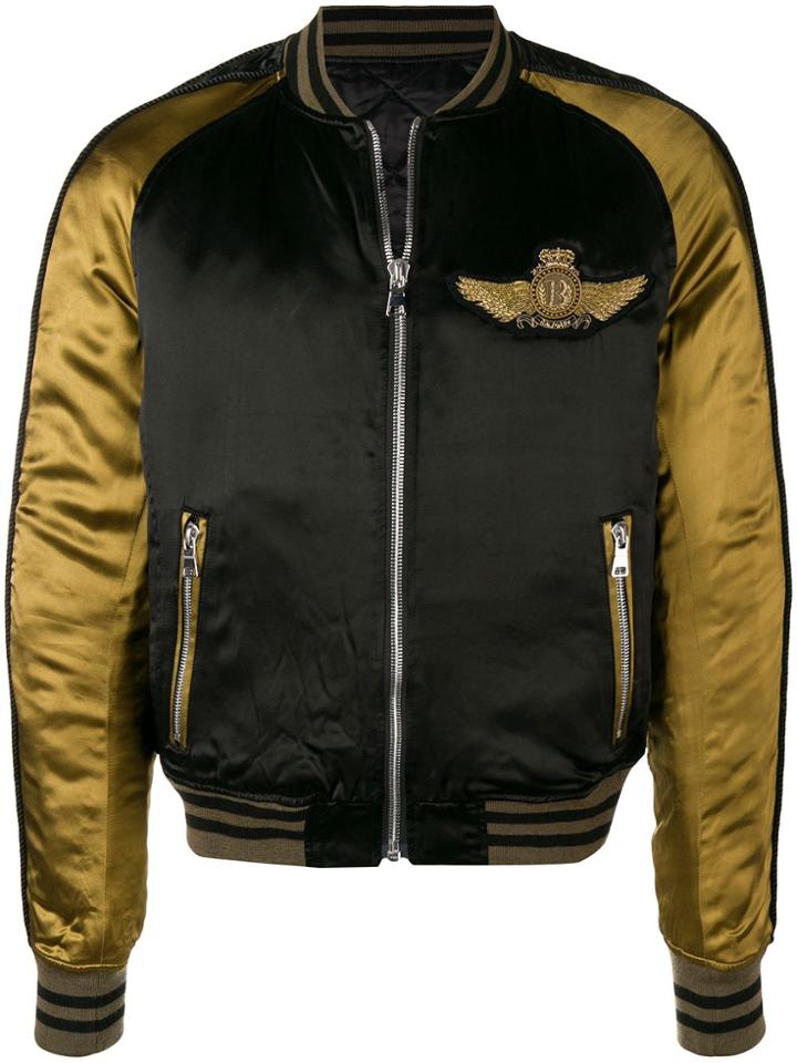 Balmain Ryon Logo Bomber Jacket - Black