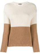 Aragona Two-tone Cashmere Sweater - Neutrals