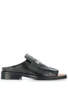 Martine Rose Snake Print Sandals - Black
