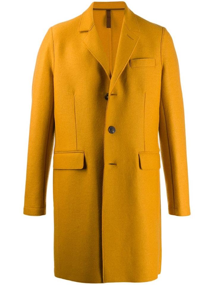 Harris Wharf London Single-breasted Coat - Yellow
