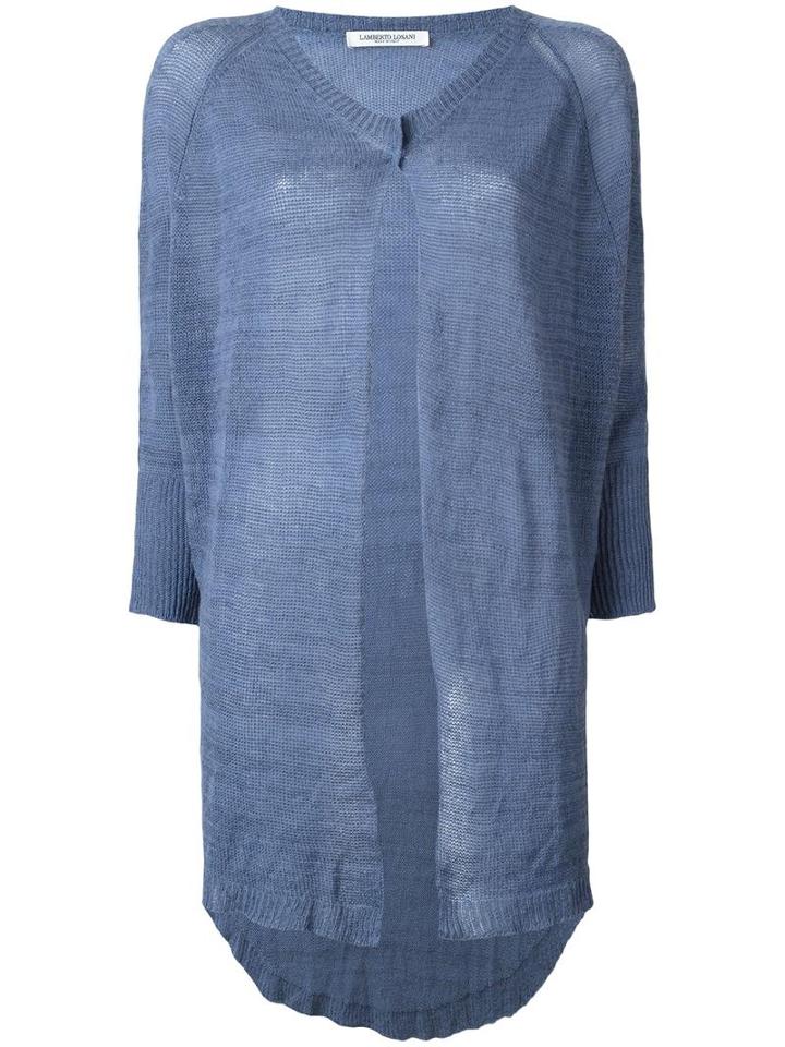 Lamberto Losani Buttoned Mid Cardigan, Women's, Blue, Cashmere/silk/other Fibers