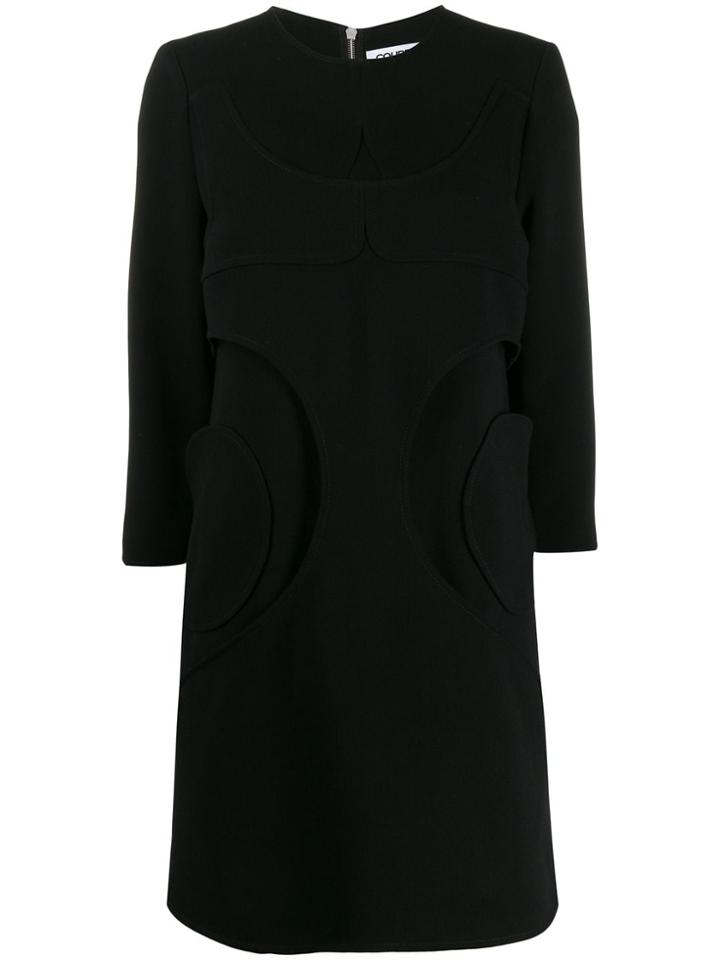 Courrèges Shift Mini Dress - Black