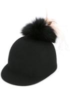 Federica Moretti Pom Pom Hat - Black