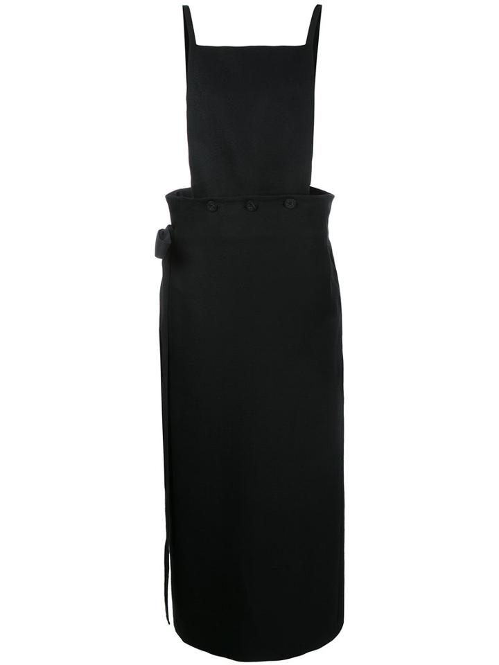 Joseph - Idaho Apron Dress - Women - Cotton/polyamide/viscose - 36, Women's, Black, Cotton/polyamide/viscose
