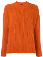 Odeeh Crew Neck Jumper, Women's, Size: 38, Yellow/orange, Virgin Wool