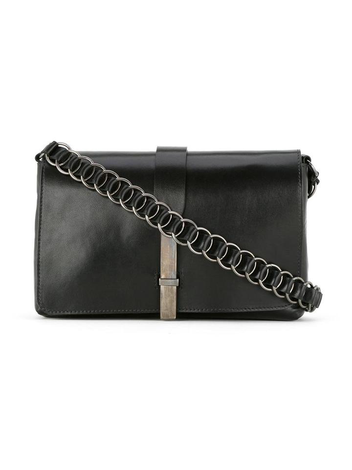 Reinaldo Lourenço Crossbody Bag, Women's, Black, Goat Skin
