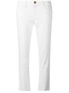 Current/elliott Skinny Cropped Jeans, Women's, Size: 24, White, Cotton/spandex/elastane