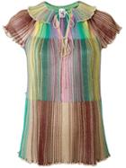 M Missoni Glitter Pleated Top, Women's, Size: 42, Viscose/polyamide/metallic Fibre