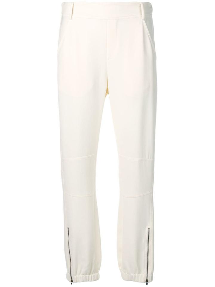 P.a.r.o.s.h. Zip Cuff Tailored Joggers - White