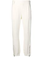 P.a.r.o.s.h. Zip Cuff Tailored Joggers - White