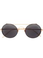 Linda Farrow Round Frame Sunglasses, Adult Unisex, Grey, Gold Plated Titanium