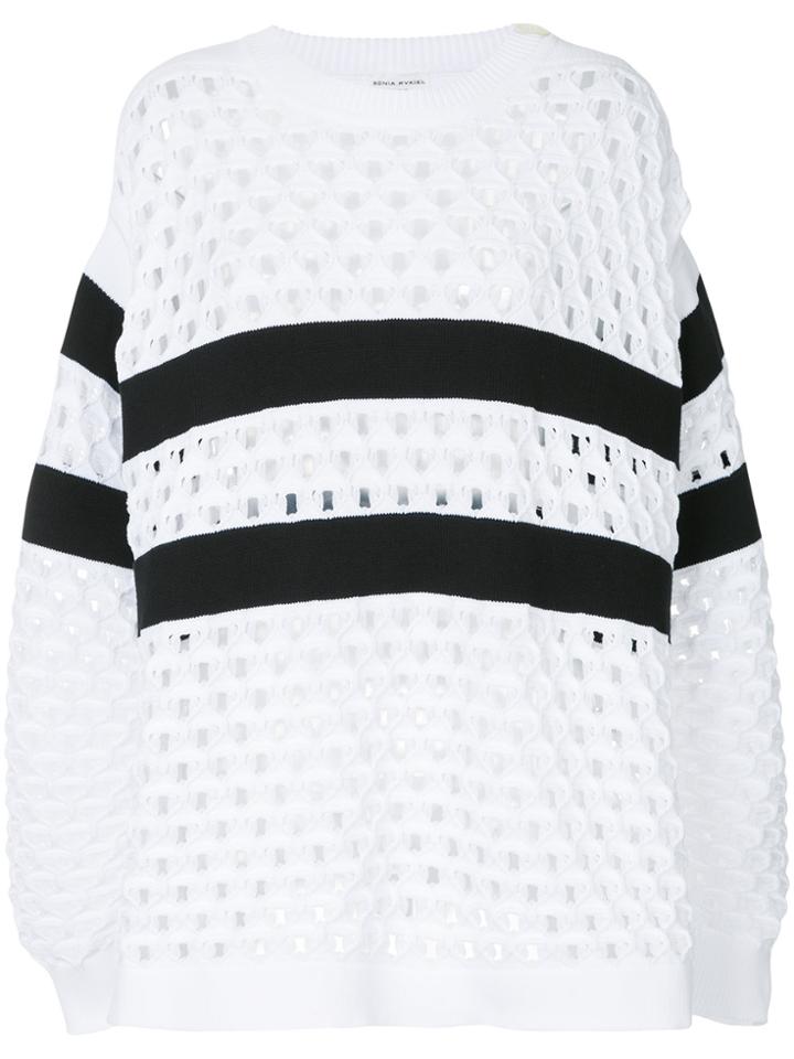 Sonia Rykiel Constrast Stripe Jumper - White