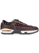 Ermenegildo Zegna Xxx Contrast Lace-up Sneakers - Brown
