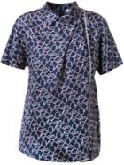 3.1 Phillip Lim Printed Satin Draped Top