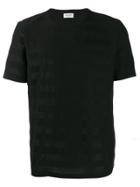 Saint Laurent Tone-on-tone Striped T-shirt - Black