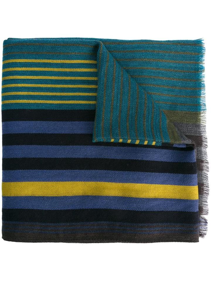 Paul Smith Striped Scarf, Men's, Wool/silk