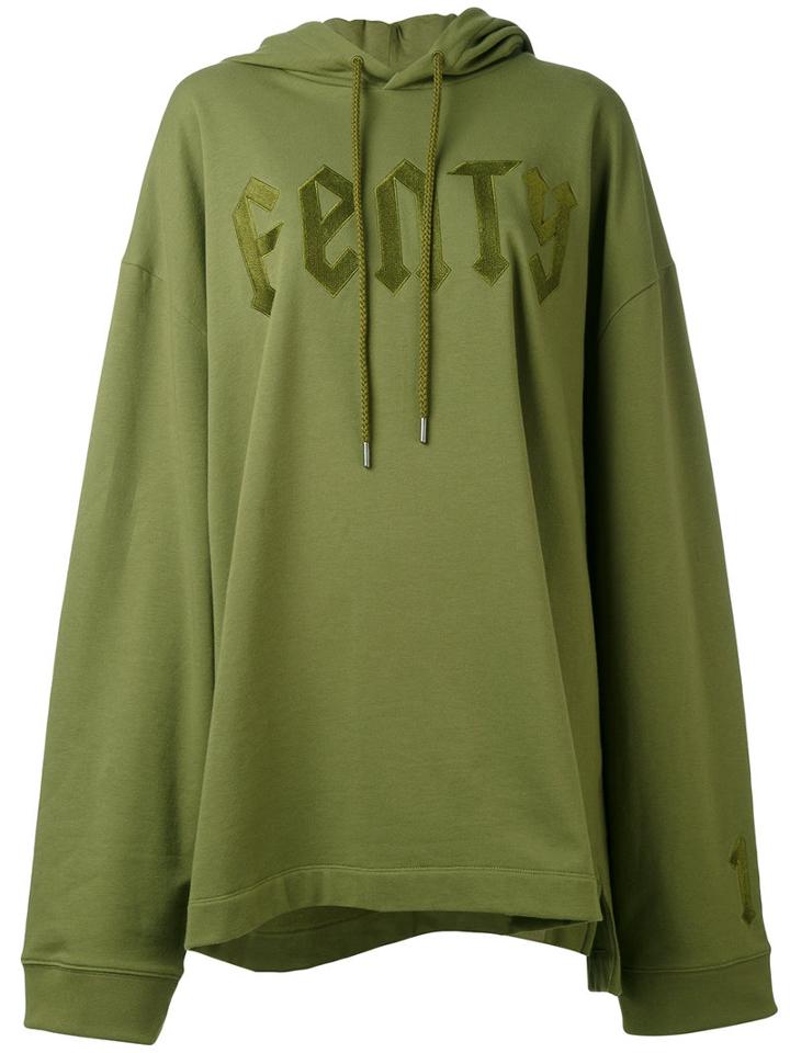 Puma - Front Lace Hoodie - Women - Cotton/polyester/spandex/elastane - Xs, Green, Cotton/polyester/spandex/elastane