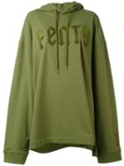 Puma - Front Lace Hoodie - Women - Cotton/polyester/spandex/elastane - Xs, Green, Cotton/polyester/spandex/elastane