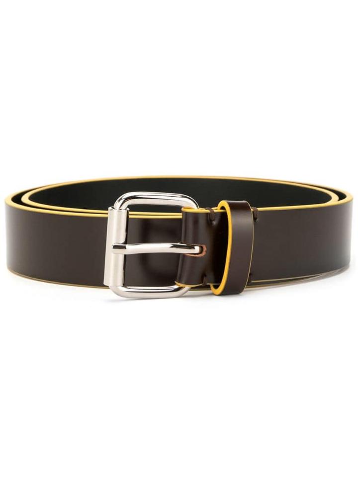 Marni Contrast Piped Trim Belt - Brown