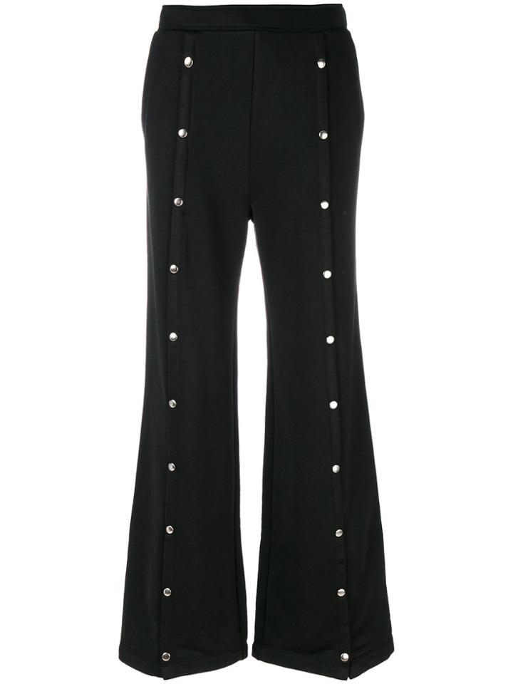 T By Alexander Wang Studded Flared Trousers - Black