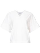 En Route V-neck Boxy Top, Women's, Size: 2, White, Cotton/nylon