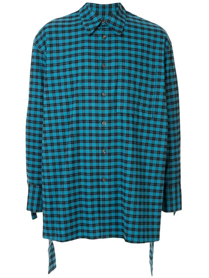 Wooyoungmi Check Loose Fit Shirt - Blue