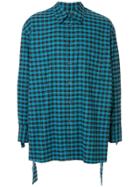 Wooyoungmi Check Loose Fit Shirt - Blue