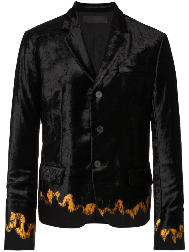 Haider Ackermann Embroidered Cotton Blend Blazer - Black