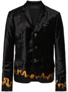 Haider Ackermann Embroidered Cotton Blend Blazer - Black