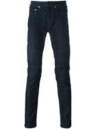 Neil Barrett Biker Style Skinny Jeans, Men's, Size: 32, Blue, Cotton/elastodiene/polyester