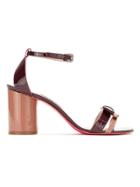 Zeferino Block Heel Patent Leather Sandals - Red