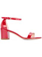 Stuart Weitzman Simple Ankle Strap Sandals - Red