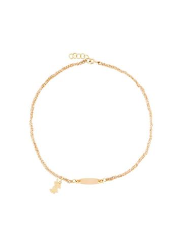 Carolina Bucci Bambini Bambini 'olympia' Id Tag Lucky Necklace, Girl's, Metallic