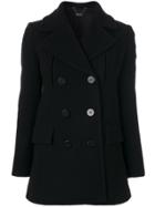 Twin-set Double Breasted Coat - Black