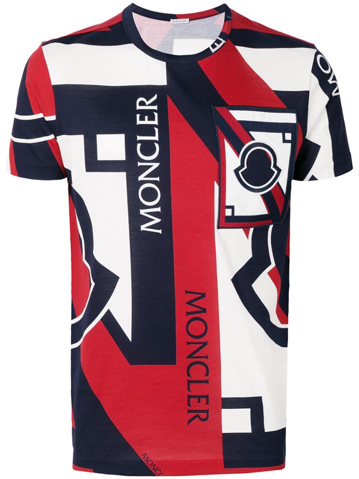 Moncler Moncler C X Craig Green Tri-colour Printed T-shirt - Blue