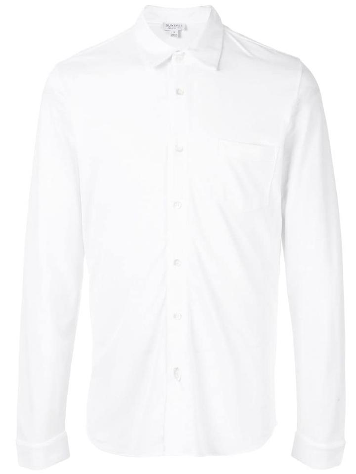 Sunspel Pique Relaxed Shirt - White