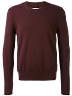 Maison Margiela - Fine Classic Crew Neck Sweater - Men - Wool - M, Pink/purple, Wool