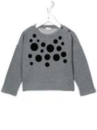 Il Gufo Dotted Print Sweatshirt, Girl's, Size: 10 Yrs, Grey