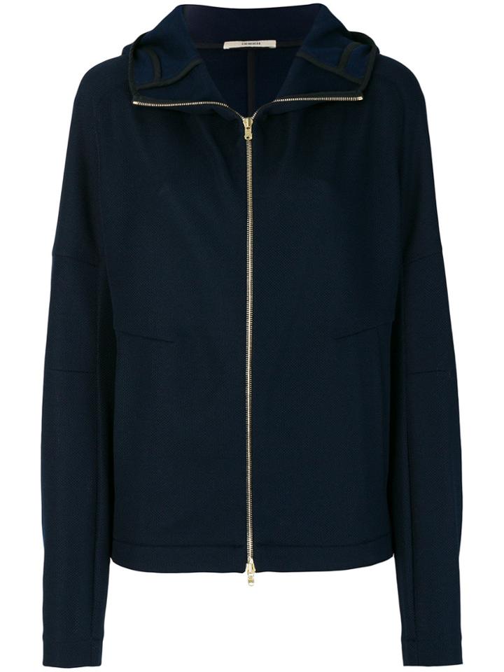 Odeeh Zip Front Cardi-coat - Blue
