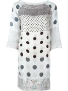 Pierre-louis Mascia Mixed-print Dress, Women's, Size: L, White, Silk